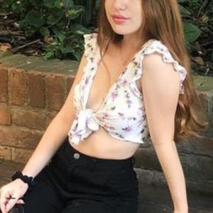 Floral crop top tied over